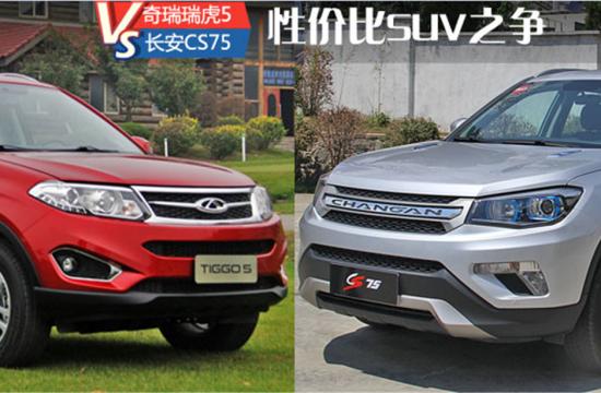 性?xún)r(jià)比SUV之爭(zhēng) 長(zhǎng)安CS75對(duì)比奇瑞瑞虎5